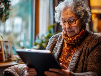 A senior using a telehealth app to consult with a doctor.A senior using a telehealth app to consult with a doctor. taken with a Canon EOS R5, 85mm f/1.2 lens, shallow depth of field, taken with a Canon EOS R5, 85mm f/1.2 lens, shallow depth of field --ar 16:9 --style raw --stylize 250 --v 6.1 Job ID: d6432ce5-1563-48d9-be93-d5fa1ddce579